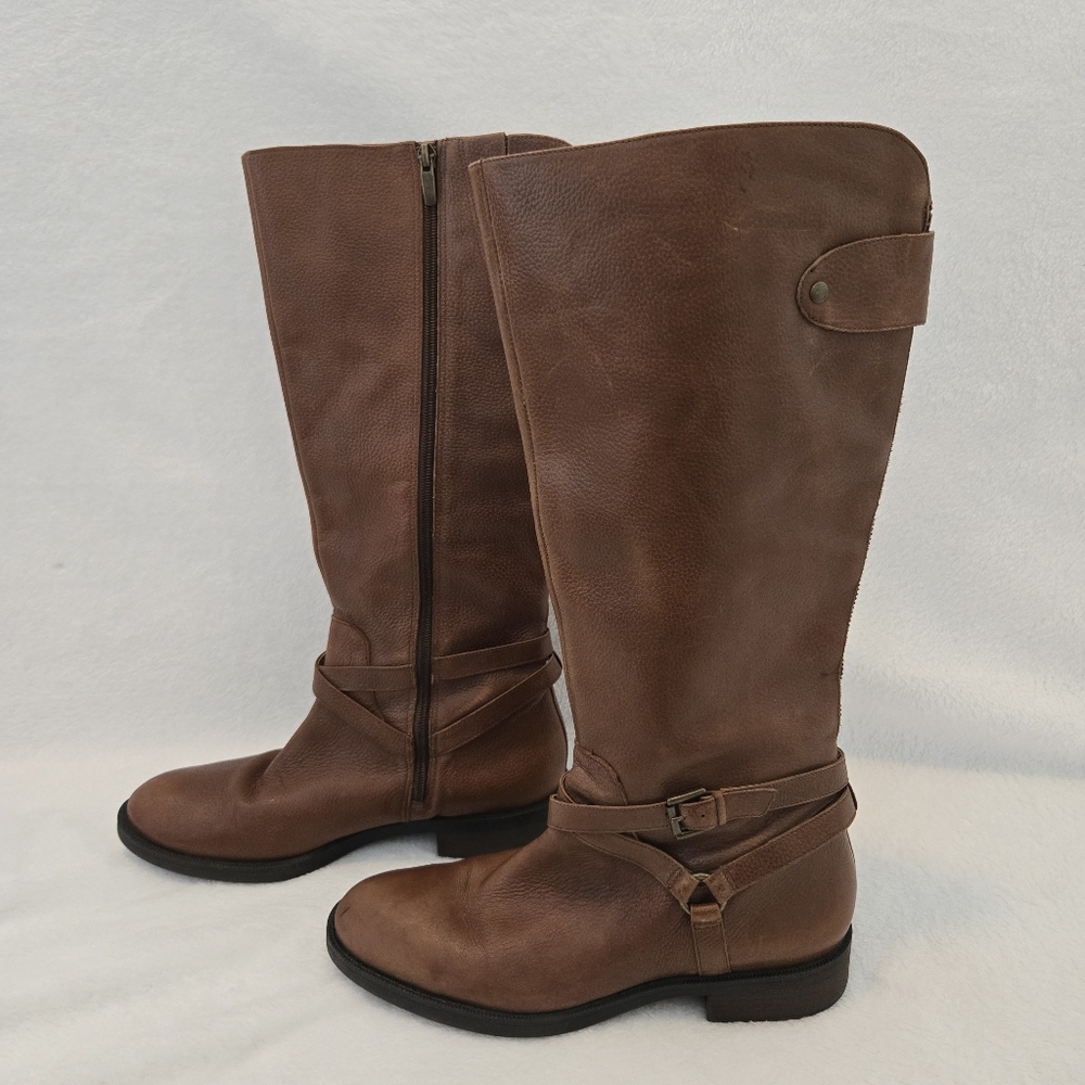 Enzo Angiolini Womens Saevon Boot Brown Size 10.5, Riding Boot